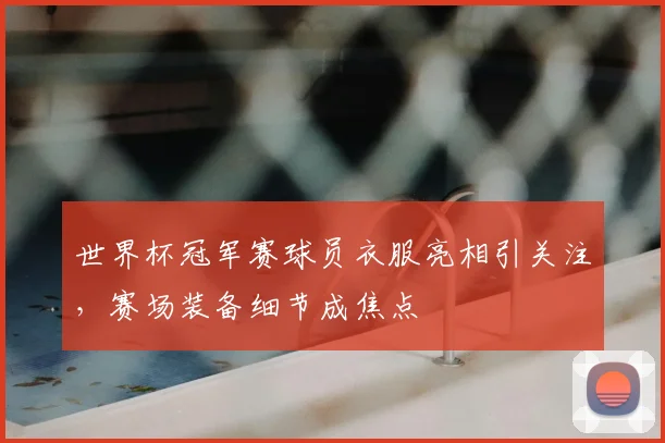 世界杯冠军赛球员衣服亮相引关注，赛场装备细节成焦点